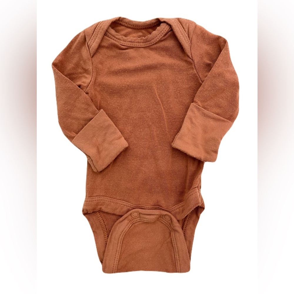 Ploom‎ Baby Bamboo Orange Long-Sleeve Onesie